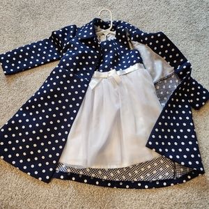 Navy ploka dot Dress 2t